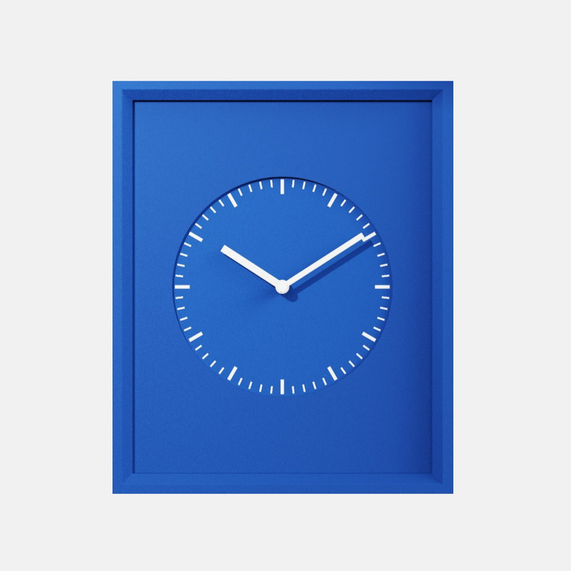 [미이] Original Blue 사각원 벽시계 탁상시계