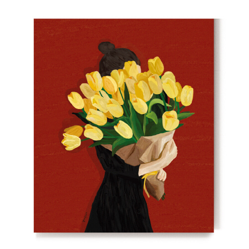 [엘디프] 작가 진순_Woman with tulips_대형