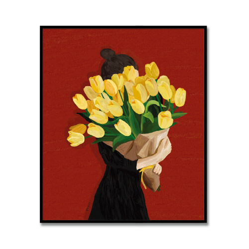 [엘디프] 작가 진순_Woman with tulips