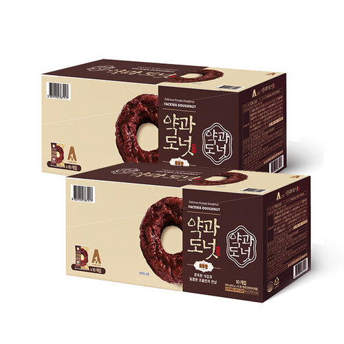 [에이원] 약과도넛 초코맛 10개 달콤쫀득 도넛간식 아이간식
