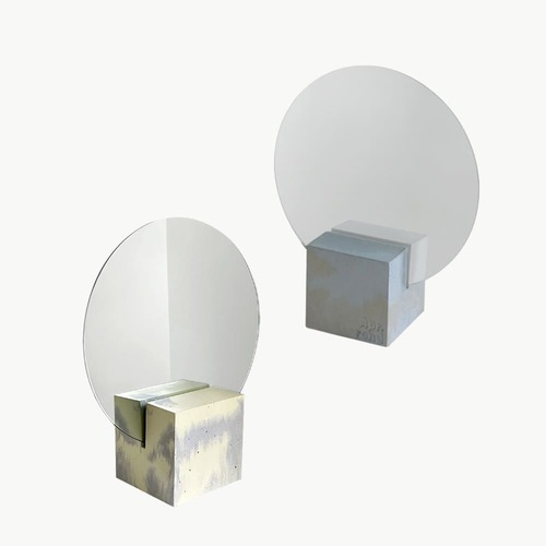 [에이피알론드] 콘크리트 라운드 미러 (2colors) 탁상 거울