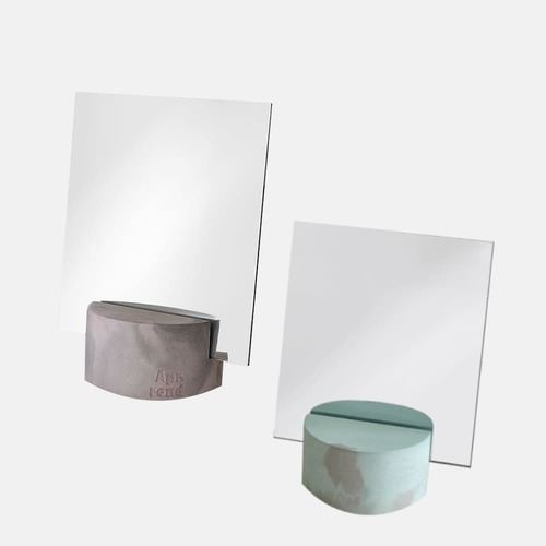 [에이피알론드] 콘크리트 스퀘어 미러 (2colors) 탁상 거울